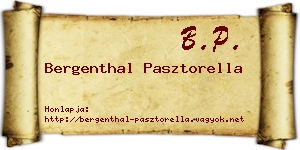 Bergenthal Pasztorella névjegykártya